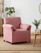 vidaXL Диван с едно seating Розово 88 x 83 x 95 см Кадифе