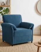 vidaXL Диван с едно seating Синьо 88 x 83 x 95 см Кадифе
