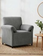 vidaXL Диван с едно seating Тъмносиво 88 x 83 x 95 см Кадифе