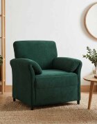 vidaXL Диван с едно seating Тъмнозелено 88 x 83 x 95 см Кадифе