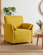 vidaXL Диван с едно seating Жълто 88 x 83 x 95 см Кадифе