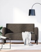 vidaXL Диван с мека мебел тъмносив 110 см изкуствена кожа