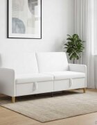vidaXL Диван с storage Бяло 192 x 78 x 87 см Полиестер
