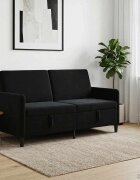 vidaXL Диван с storage Черно 172 x 78 x 87 см Полиестер