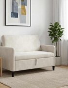 vidaXL Диван с storage Кремаво 122 x 78 x 87 см Полиестер