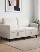 vidaXL Диван с storage Кремаво 152 x 78 x 87 см Полиестер