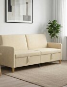 vidaXL Диван с storage Кремаво 192 x 78 x 87 см Полиестер