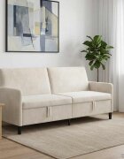 vidaXL Диван с storage Кремаво 192 x 78 x 87 см Полиестер