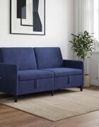 vidaXL Диван с storage Полицейско синьо 172 x 78 x 87 см Полиестер