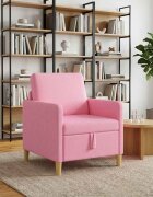 vidaXL Диван с storage Розово 72 x 78 x 87 см Полиестер