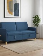 vidaXL Диван с storage Синьо 172 x 78 x 87 см Полиестер