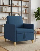 vidaXL Диван с storage Синьо 72 x 78 x 87 см Полиестер