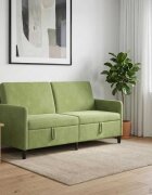vidaXL Диван с storage Светло зелено 172 x 78 x 87 см Полиестер