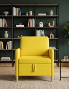 vidaXL Диван с storage Светло жълто 72 x 78 x 87 см Полиестер