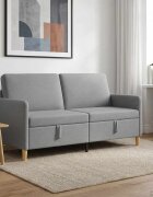 vidaXL Диван с storage Светлосиво 172 x 78 x 87 см Полиестер