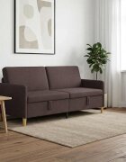 vidaXL Диван с storage Тъмен кафяв 192 x 78 x 87 см Полиестер