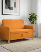 vidaXL Диван с storage Тъмен жълт 122 x 78 x 87 см Полиестер