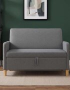 vidaXL Диван с storage Тъмносиво 122 x 78 x 87 см Полиестер