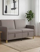 vidaXL Диван с storage Таупе 152 x 78 x 87 см Полиестер