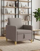 vidaXL Диван с storage Таупе 72 x 78 x 87 см Полиестер