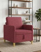 vidaXL Диван с storage Виненочервен 72 x 78 x 87 см Полиестер