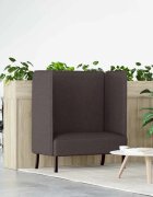 vidaXL Диван с висока облегалка 101cm Тъмнокафяв текстил