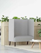 vidaXL Диван с висока облегалка Облачно сиво 109 x 56 x 121 см текстил