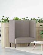 vidaXL Диван с висока облегалка Таупе 109 x 56 x 121 см текстил