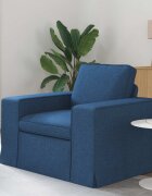 vidaXL Диван Синьо 103 x 80 x 82 см текстил