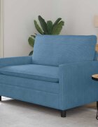 vidaXL Диван Синьо 126 x 81 x 875 см Текстил