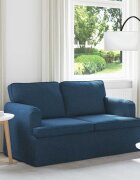 vidaXL Диван Синьо 144 x 80 x 85 см текстил