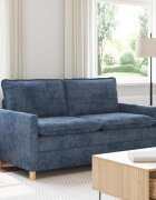 vidaXL Диван Синьо 156 x 81 x 875 см Полиестер