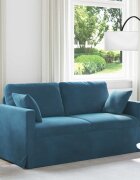 vidaXL Диван Синьо 158 x 78 x 80 см Кадифе