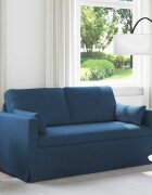 vidaXL Диван Синьо 158 x 78 x 80 см текстил