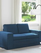 vidaXL Диван Синьо 162 x 80 x 82 см текстил