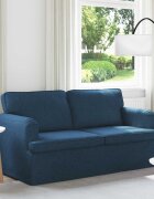 vidaXL Диван Синьо 162 x 80 x 85 см текстил