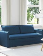 vidaXL Диван Синьо 196 x 82 x 85 см текстил