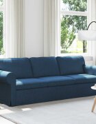 vidaXL Диван Синьо 245 x 82 x 80 см текстил