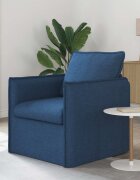 vidaXL Диван Синьо 75 x 82 x 85 см текстил