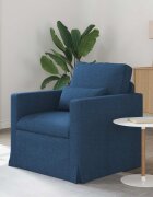 vidaXL Диван Синьо 78 x 78 x 80 см текстил