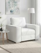 vidaXL Диван стол Бял 100 cm Изкуствена