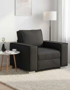 vidaXL Диван стол Черен 100 cm Изкуствена