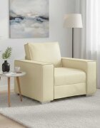 vidaXL Диван стол Крем 100 cm Изкуствена