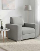 vidaXL Диван стол Облачно сиво 100 cm текстил