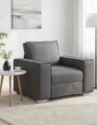 vidaXL Диван стол Сив 100 cm Изкуствена