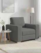 vidaXL Диван стол Тъмен сив 100 cm текстил