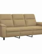 vidaXL Диван Светло кафяво 214 x 90 x 95 см Текстил