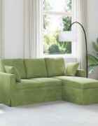 vidaXL Диван Светло зелено 178 x 134 x 80 см Кадифе