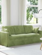 vidaXL Диван Светло зелено 198 x 78 x 80 см Кадифе