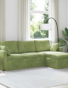 vidaXL Диван Светло зелено 228 x 134 x 80 см Кадифе